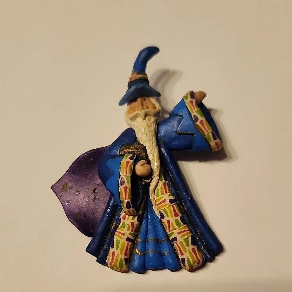 Rare Vintage Wizard Brooch Pin 1993
